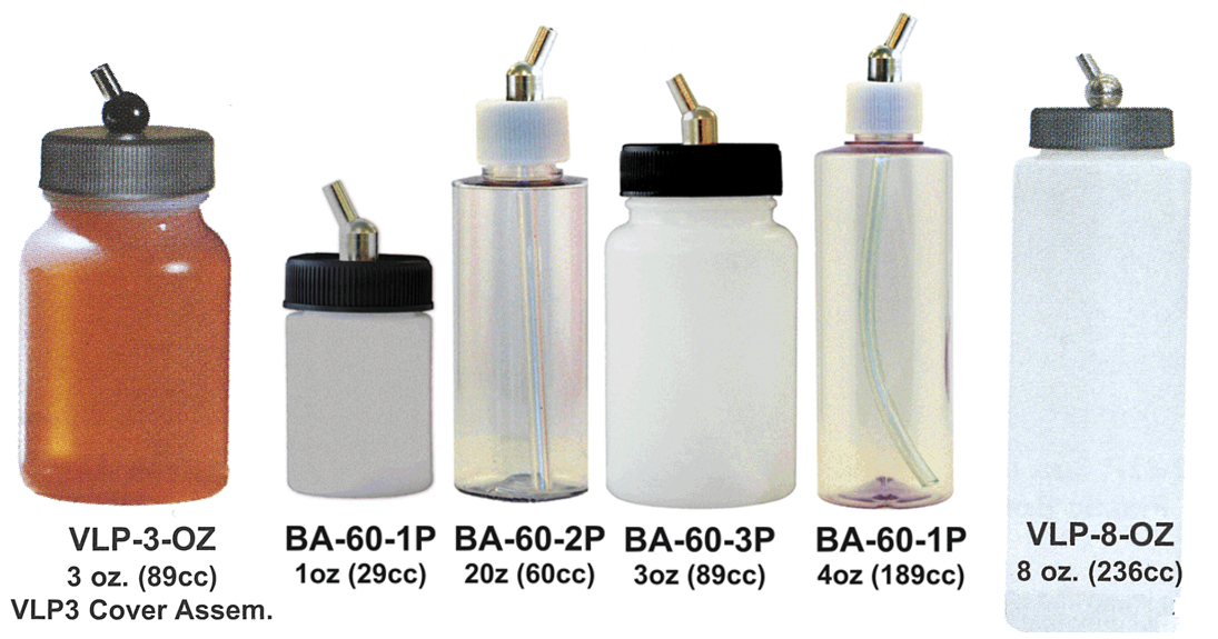 Paasche Airbrush 1oz Double Action Airbrush Bottle Assembly